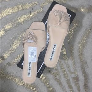 Karl Lagerfeld Suede Slides